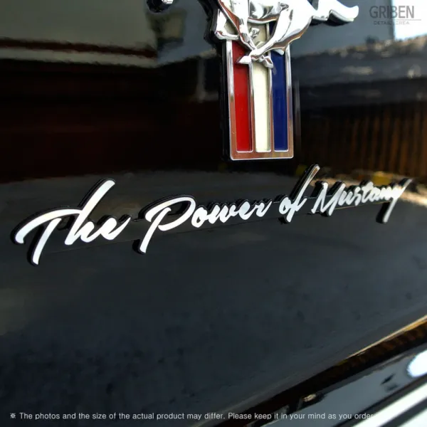 그리븐 포드 슬로건 The power of mustang 자동차 엠블럼, 머스탱, 미러크롬