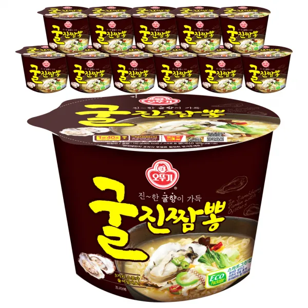 오뚜기 굴진짬뽕 용기 컵라면 110g 12개입