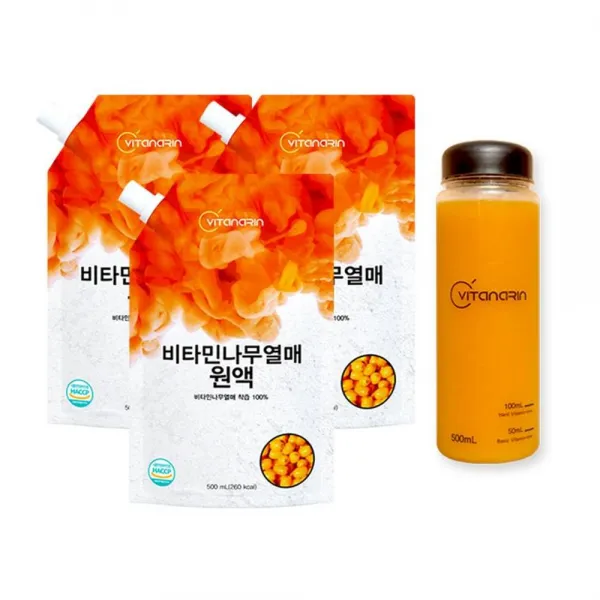 비타나린 비타민 나무 열매원액 500ml x 3p + 트라이탄 보틀, 1세트, 1.5L, 3팩