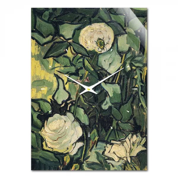 더윤 레티나 명화 벽시계 30 x 42 cm, 고흐 장미와 딱정벌레