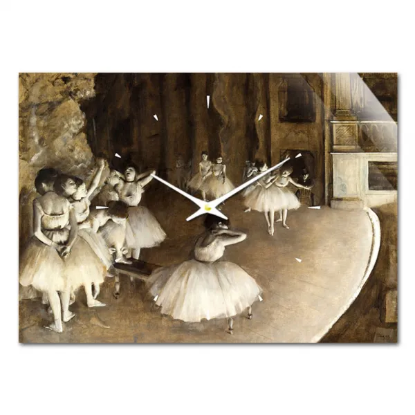 더윤 레티나 명화 벽시계 42 x 30 cm, 드가 무대 위에서의 발레 공연