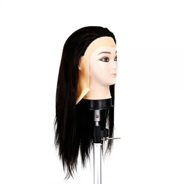 ablyhair 100프로 인조모 고열사 커팅용 덧가발 18인치, 단일 색상, 1개