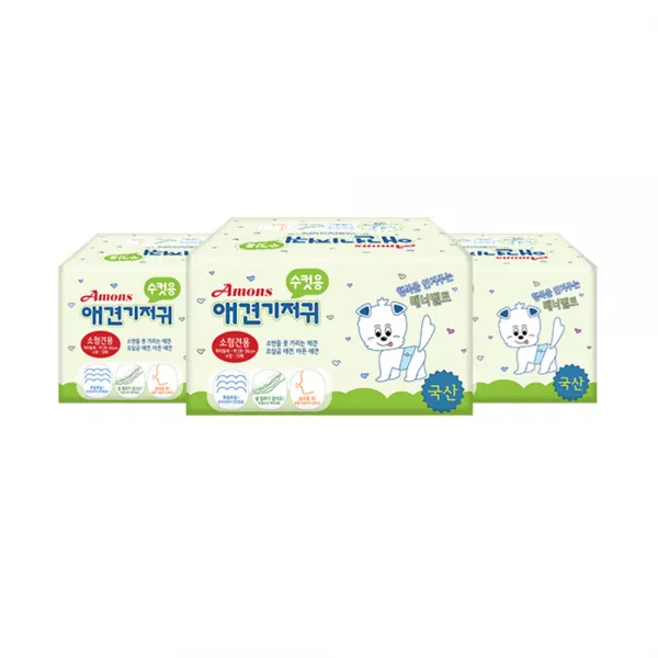 아몬스 수컷용 반려견 기저귀 10p, 소형, 3팩, 10매
