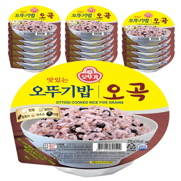 맛있는 오뚜기밥 오곡, 210g, 18개