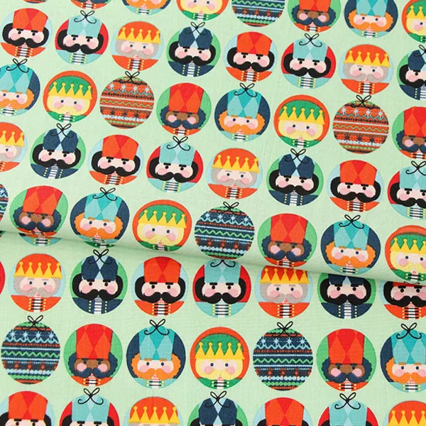 릴리블레이크 30수 코튼 병정 패브릭원단 4p, 그린