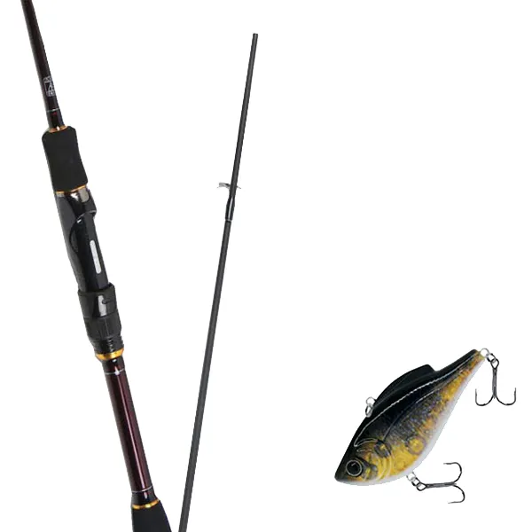 원다 베스타 루어 낚싯대 662MSP + 다미끼 납자루 60 하드 베이트 루어 28g 230H BLACK GOLD, 1세트
