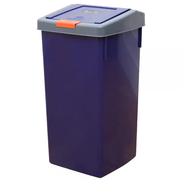 엔플라스틱 내쇼날 버튼휴지통 50L, 혼합 색상, 1개