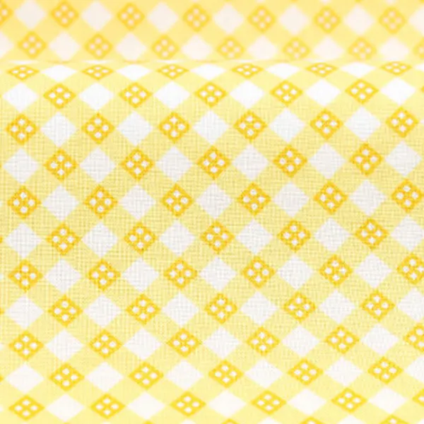 릴리블레이크 30수 코튼 체크스퀘어 패브릭원단, 옐로우