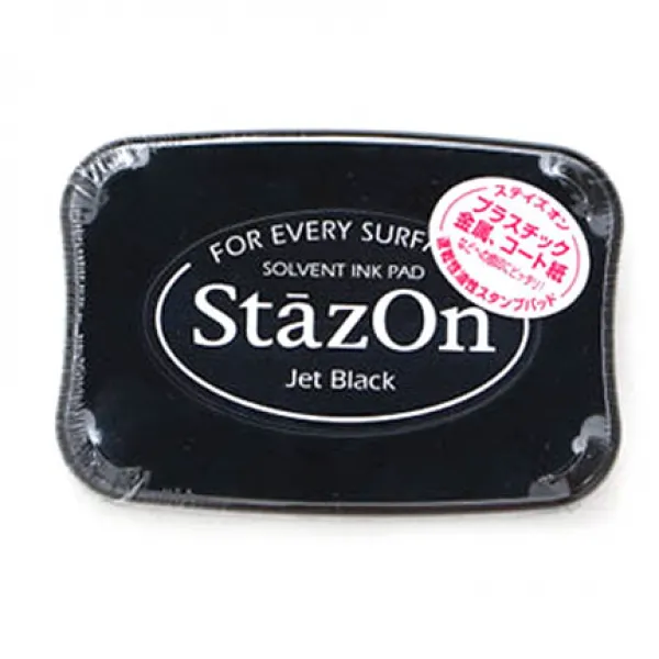 Stazon 츠키네코 유성스탬프 잉크 글래스용 Sz 31 Jet Black 1개