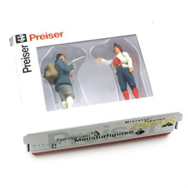 PREISER 레프리카 1/32 등산객 도색 인체모형 미니어처 피규어 2p 세트PRS630878FG, 1세트