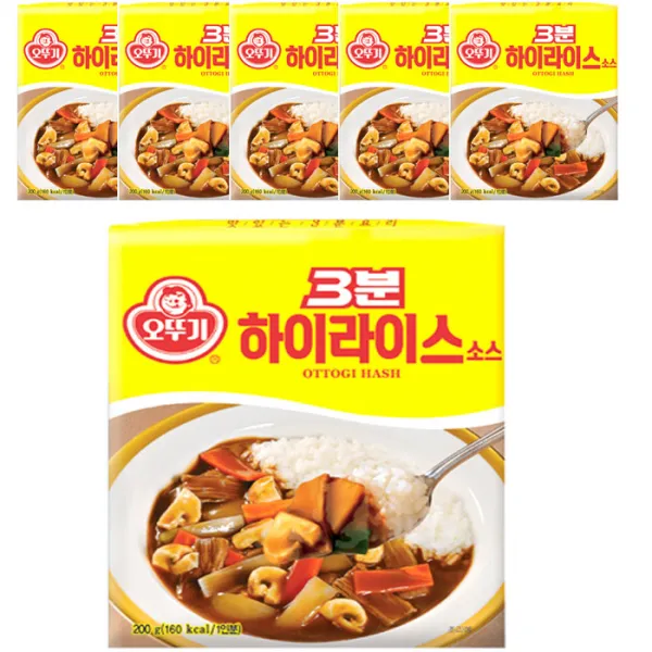오뚜기3분 하이라이스 소스, 200g, 6개
