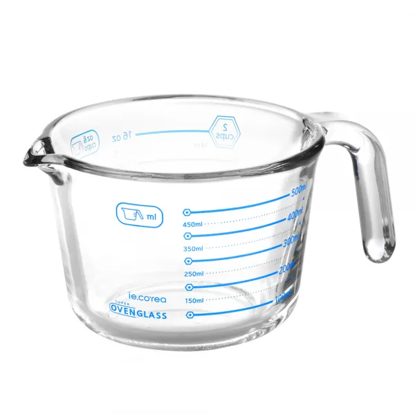 아이에코리아 수퍼 오븐 글라스 멀티 계량컵 블루 500ml 1개
