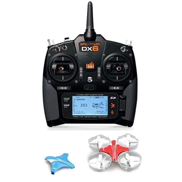 BLADE BLH8780 + DX6 오른쪽 모드1 인덕트릭스 Inductrix™ Quadcopter RTF 초보입문용 RC 드론, 혼합 색상