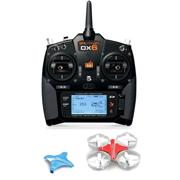 BLADE BLH8780 + DX6 왼쪽 모드2 인덕트릭스 Inductrix™ Quadcopter RTF 초보입문용 RC 드론, 혼합 색상