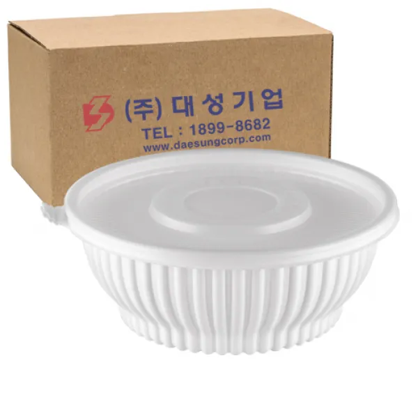 쿡앤락 성형 면용기 소 1.2L 백색 세트, 100개입, 1개