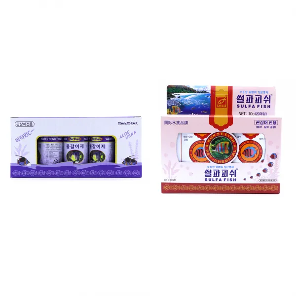 원터치 물갈이제 25ml x 25p + 국제어약 썰파 피쉬 광범위 항균 충제 20p, 1세트