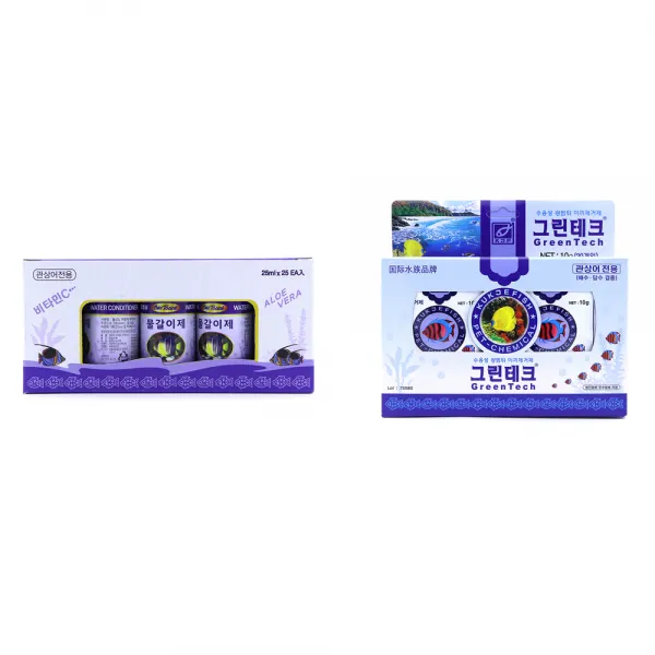 원터치 물갈이제 25ml X 25p + 국제어약 그린테크 이끼 개선제 20p 1세트