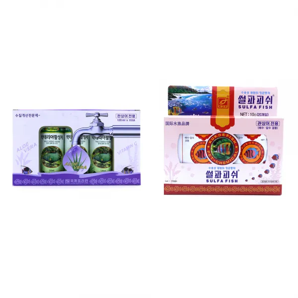 원터치 박테리아 활성제 120ml x 10p + 국제어약 썰파 피쉬 광범위 항균 충제 25ml x 20p, 1세트