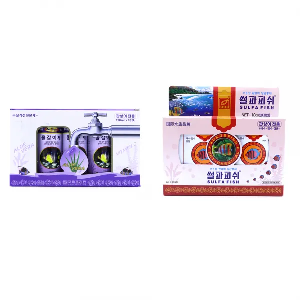 원터치 물갈이제 120ml x 10p + 국제어약 썰파 피쉬 광범위 항균 충제 20p, 1세트
