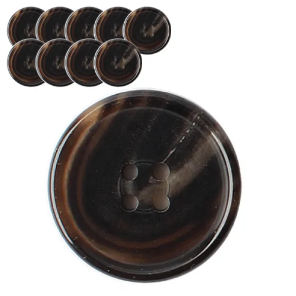 동화상가몰 소뿔단추1 23mm, 브라운, 10개입