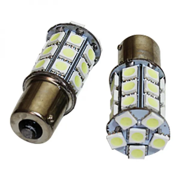 REXUS 프리미엄 시그널 27LED 램프 브레이크등 싱글, 화이트, 2개입