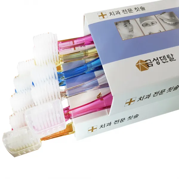 금성덴탈 성인용 이중미세모 칫솔, 2개, 5개입