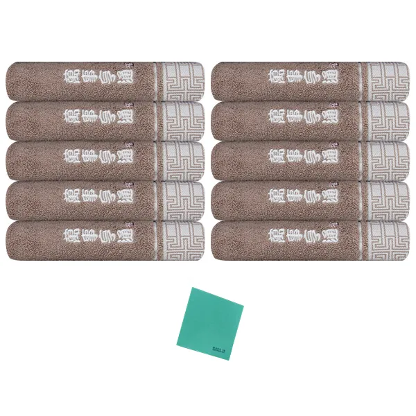 송월타월 만사형통 40 수건 10p + 독일행주 랜덤 발송, 갈색, 1세트
