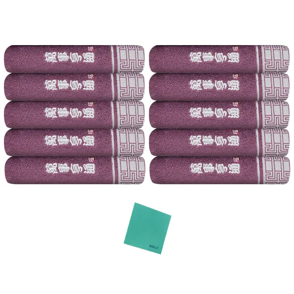 송월타월 만사형통 40 수건 10p + 독일행주 랜덤 발송, 보라, 1세트