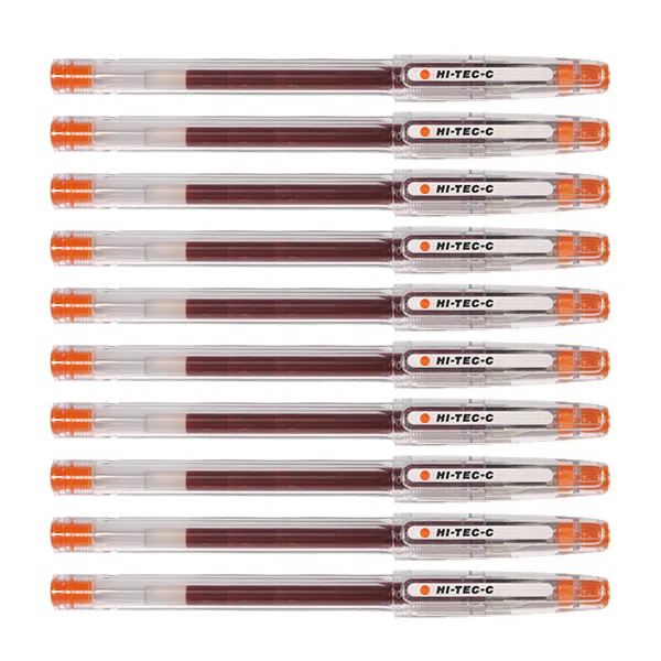 파이롯트 하이테크C 중성펜 0.25mm, 오렌지(O), 10개입