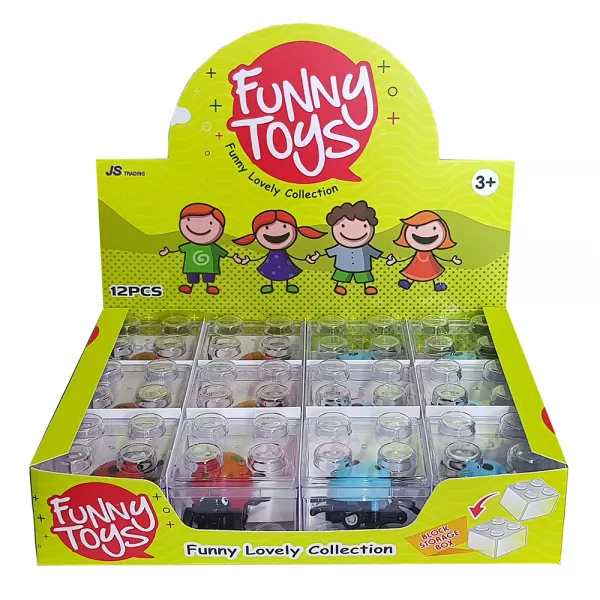 AOHUA Funny Toys 블럭 태엽토이 무당벌레 와인드업 12p세트, 혼합 색상