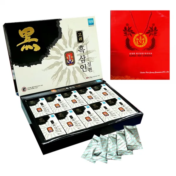 명기삼 고려흑삼인 절편 + 쇼핑백, 15g, 10개