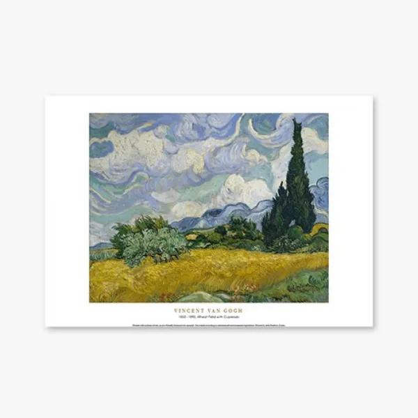 [에이블밤부] Wheat Field with Cypresses-빈센트반고흐021