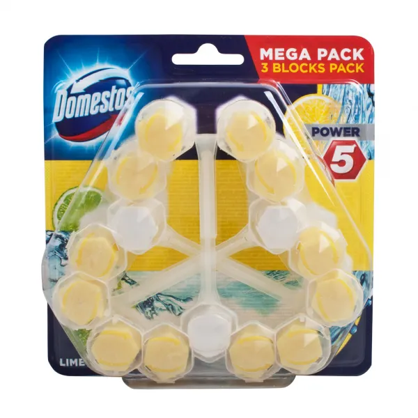 도메스토스 파워 5 변기세정제 라임향 3p, 55g, 1개