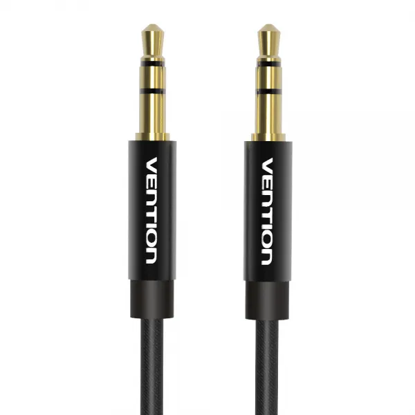 벤션 골드블랙 3.5mm AUX 케이블 1.5m 직조재킷, 단일 색상, 혼합 색상