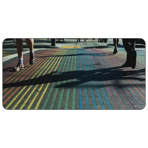나노씨엔티 게이밍 디자인 데스크매트 100 x 50 cm, N0177 무지개걸음, 1개