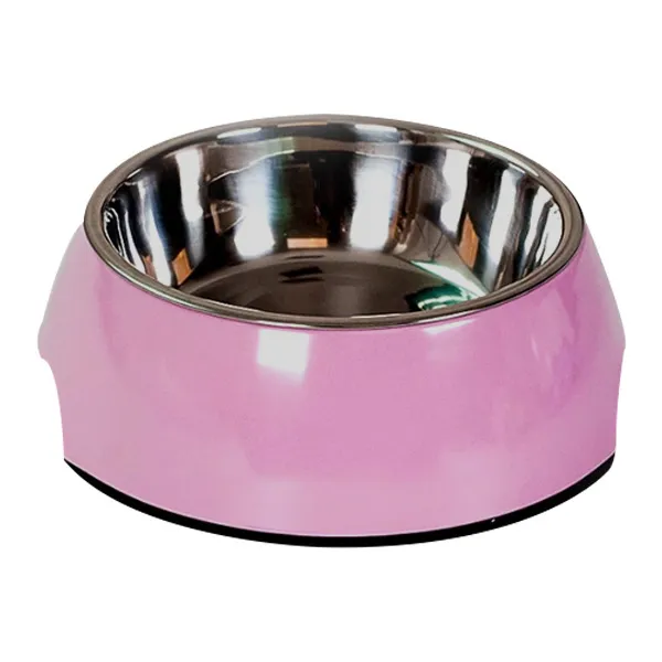 비케이 반려동물 멜라닌 심플식기 M, 핑크, 1개