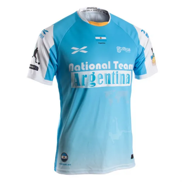 준타스 성인용 트레이닝 탑 로얄넥 반팔 티셔츠 갓타스 National Team Argentina