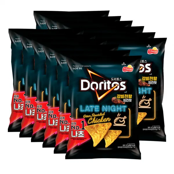 롯데제과 도리토스 갈비천왕 치킨맛, 72g, 12개입