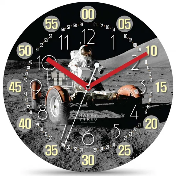 해피바이러스 어린이 교육용 벽시계, 2136 월면차