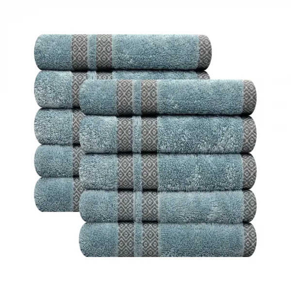송월타월 루마니아 세면타월 165g, 스카이, 10개