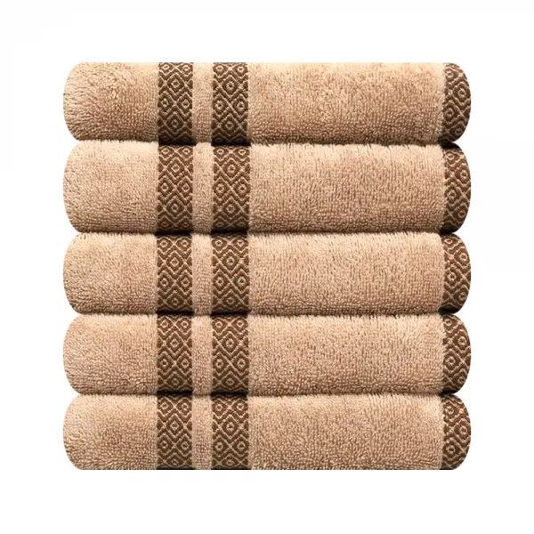 송월타월 루마니아 세면타월 165g, 베이지, 5개