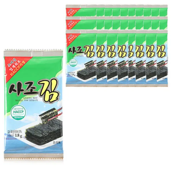 사조 미니도시락김 6p, 1.8g, 40개