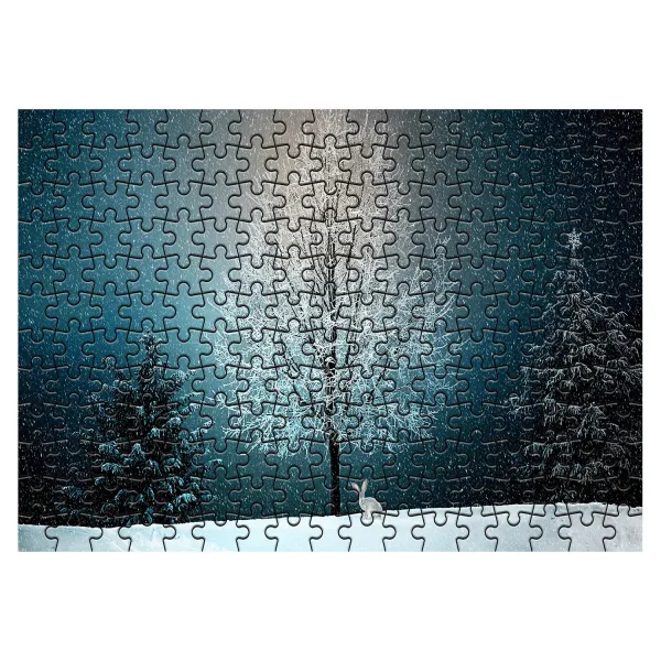 다모아 시험관 직소퍼즐 설경위토끼, 204피스, 혼합 색상