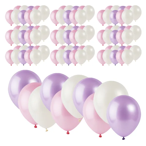 파티팡 라운드 풍선, 핑크라일락(랜덤 발송), 100개입