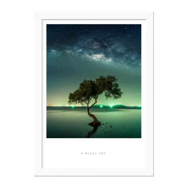 씽크어스 북유럽 감성액자 사진 23 밤하늘C, 화이트
