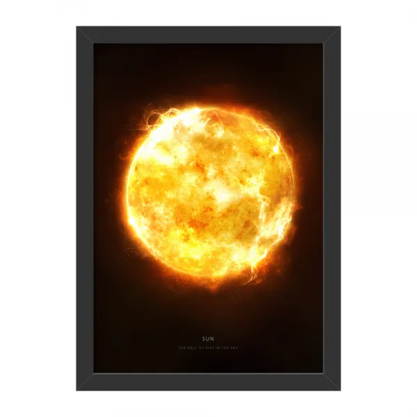 씽크어스 북유럽 감성액자 사진 33 태양, 블랙