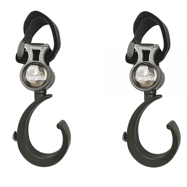 유니마망 유모차 가방걸이 고강도플라스틱 360도회전, 단일 색상, 2개입