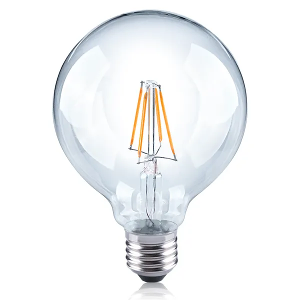 뉴올빔 투명 LED 에디슨 글로브전구 26베이스 SCL G95 6W E26 L827, 전구색