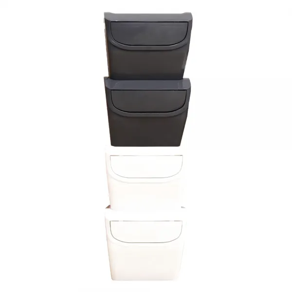 가쯔 모던스윙다단수납정리함 블랙2p + 화이트 2p, 혼합 색상, 1세트