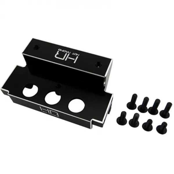 HOTRACING Aluminum Front Chassis Cross Member Front Bumper Mount Hauler, BK, 1세트